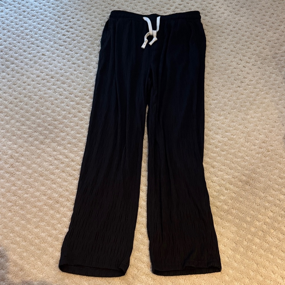 Men's Black Joggers with Drawstring Waist